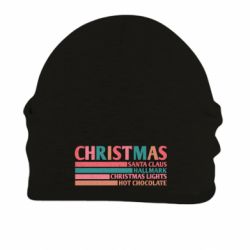 Шапка на флісі Christmas Retro Print - FATLINE Шапка на флісі Christmas Retro Print