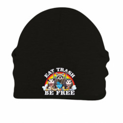 Шапка на флисе Eat Trash Be Free - FATLINE Шапка на флисе Eat Trash Be Free