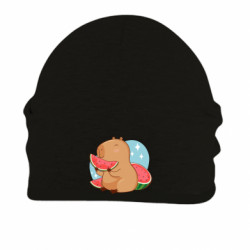 Шапка на флісі Капібара з кавуном - FATLINE Шапка на флісі Капібара з кавуном