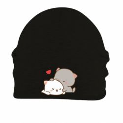 Шапка на флисе Кот целует кошку - FATLINE Шапка на флисе Кот целует кошку