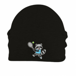 Шапка на флисе Енот-Теннисист или Король корта - FATLINE Шапка на флисе Енот-Теннисист или Король корта