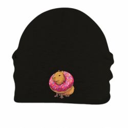 Шапка на флисе Пончик с капибарой - FATLINE Шапка на флисе Пончик с капибарой