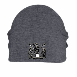 Шапка на флисе Рок Еноты группа - FATLINE Шапка на флисе Рок Еноты группа