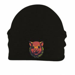 Шапка на флісі Свиня у листі - FATLINE Шапка на флісі Свиня у листі