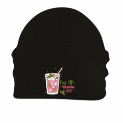 Шапка на флисе Розовый гуава витаминный коктейль - FATLINE Шапка на флисе Розовый гуава витаминный коктейль