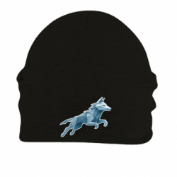 Шапка на флисе Волк полигональный