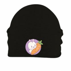 Шапка на флисе Зайчик с морковкой - FATLINE Шапка на флисе Зайчик с морковкой