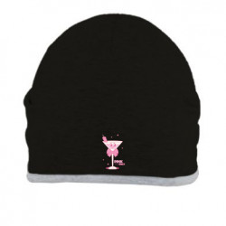 Шапка Рожевий настрій з келихом мартіні - FATLINE Шапка Рожевий настрій з келихом мартіні