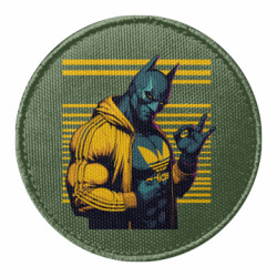 Шеврон круглый Batman в спортивном костюме - FATLINE Шеврон круглый Batman в спортивном костюме