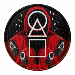 Шеврон круглий Гра В Кальмара 3D - FATLINE Шеврон круглий Гра В Кальмара 3D