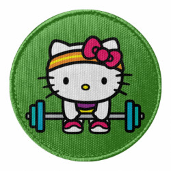 Шеврон круглый Kitty`s GYM - FATLINE Шеврон круглый Kitty`s GYM