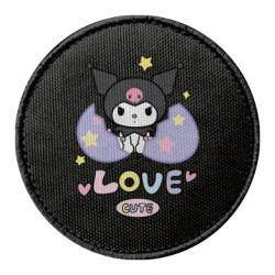 Шеврон круглый Love Cute Kuromi - FATLINE Шеврон круглый Love Cute Kuromi