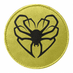 Шеврон круглий Павук серце - FATLINE Шеврон круглий Павук серце