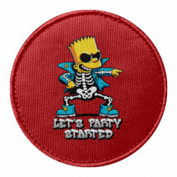 Шеврон круглый начнем вечеринку. Барт Симпсон - FATLINE Шеврон круглый начнем вечеринку. Барт Симпсон