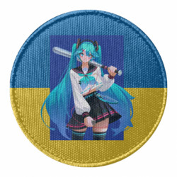 Шеврон круглый Sporty Hatsune Miku - FATLINE Шеврон круглый Sporty Hatsune Miku