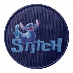 Шеврон круглый Стич с туфелькой - FATLINE Шеврон круглый Стич с туфелькой