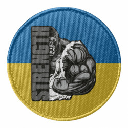 Шеврон круглый Strenght Gorilla - FATLINE Шеврон круглый Strenght Gorilla