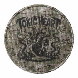 Шеврон круглий ТОКСИЧНЕ СЕРЦЕ - FATLINE Шеврон круглий ТОКСИЧНЕ СЕРЦЕ
