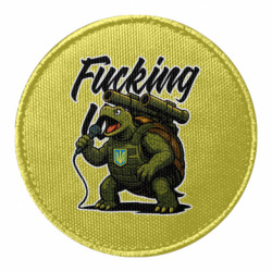 Шеврон круглый военная черепаха - FATLINE Шеврон круглый военная черепаха