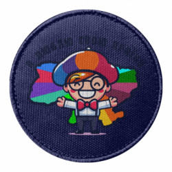 Шеврон круглый я люблю свою страну