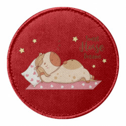 Шеврон круглый Смешная спящая лошадка - FATLINE Шеврон круглый Смешная спящая лошадка