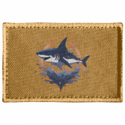Шеврон прямоугольный Акула лого