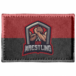 Шеврон прямоугольный Arm Wrestling Logo - FATLINE Шеврон прямоугольный Arm Wrestling Logo