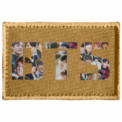 Шеврон прямоугольный BTS collage - FATLINE Шеврон прямоугольный BTS collage