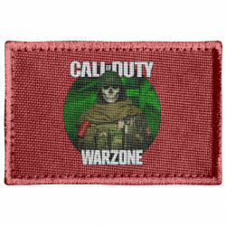 Шеврон прямоугольный Call of duty Warzone ghost green background - FATLINE Шеврон прямоугольный Call of duty Warzone ghost green background