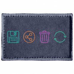 Шеврон прямокутний Цифрова Самсара: Зберегти — Поділитись — Видалити — Повторити - FATLINE Шеврон прямокутний Цифрова Самсара: Зберегти — Поділитись — Видалити — Повторити