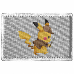 Шеврон прямокутний Cute Detective Pikachu