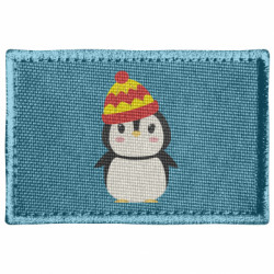 Шеврон прямоугольный Cute penguin in a hat - FATLINE Шеврон прямоугольный Cute penguin in a hat