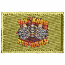 Шеврон прямоугольный Deep Rock Galactic You know The drill - FATLINE Шеврон прямоугольный Deep Rock Galactic You know The drill