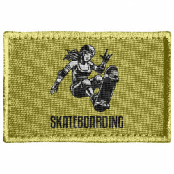 Шеврон прямоугольный Девушка на скейтборде - FATLINE Шеврон прямоугольный Девушка на скейтборде