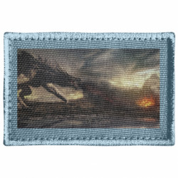 Шеврон прямоугольный Дракон арт - FATLINE Шеврон прямоугольный Дракон арт