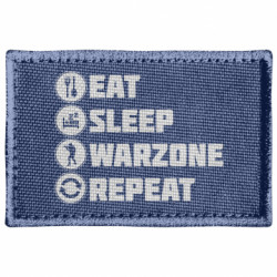 Шеврон прямокутний Eat.Sleep.Warzone.Repeat. - FATLINE Шеврон прямокутний Eat.Sleep.Warzone.Repeat.