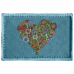 Шеврон прямоугольный Flower heart - FATLINE Шеврон прямоугольный Flower heart