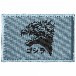 Шеврон прямоугольный Godzilla in japanese - FATLINE Шеврон прямоугольный Godzilla in japanese