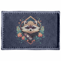 Шеврон прямоугольный Херсонский енот патриот Украины - FATLINE Шеврон прямоугольный Херсонский енот патриот Украины