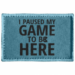 Шеврон прямоугольный I Paused My Game
