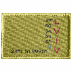 Шеврон прямоугольный Львов Координаты - FATLINE Шеврон прямоугольный Львов Координаты