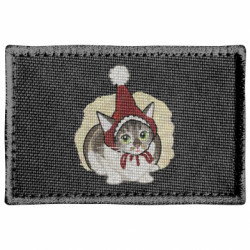 Шеврон прямоугольный Новогодний котун - FATLINE Шеврон прямоугольный Новогодний котун