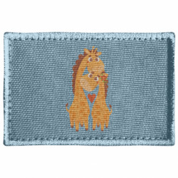 Шеврон прямоугольный Пара влюбленных жирафов