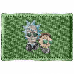 Шеврон прямоугольный Rick and Morty on style - FATLINE Шеврон прямоугольный Rick and Morty on style
