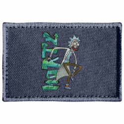 Шеврон прямоугольный Rick and text Morty - FATLINE Шеврон прямоугольный Rick and text Morty