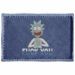 Шеврон прямоугольный Rick fuck you - FATLINE Шеврон прямоугольный Rick fuck you