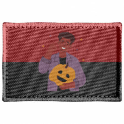 Шеврон прямоугольный Счастливый парень с тыквой Джека - FATLINE Шеврон прямоугольный Счастливый парень с тыквой Джека