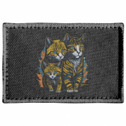 Шеврон прямоугольный Семейка котиков - FATLINE Шеврон прямоугольный Семейка котиков