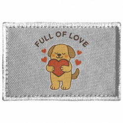 Шеврон прямоугольный Собака з сердечком - FATLINE Шеврон прямоугольный Собака з сердечком