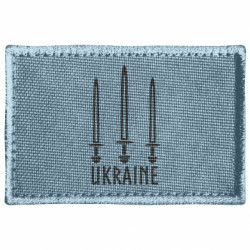 Шеврон прямокутний Ukraine три мечі герб - FATLINE Шеврон прямокутний Ukraine три мечі герб